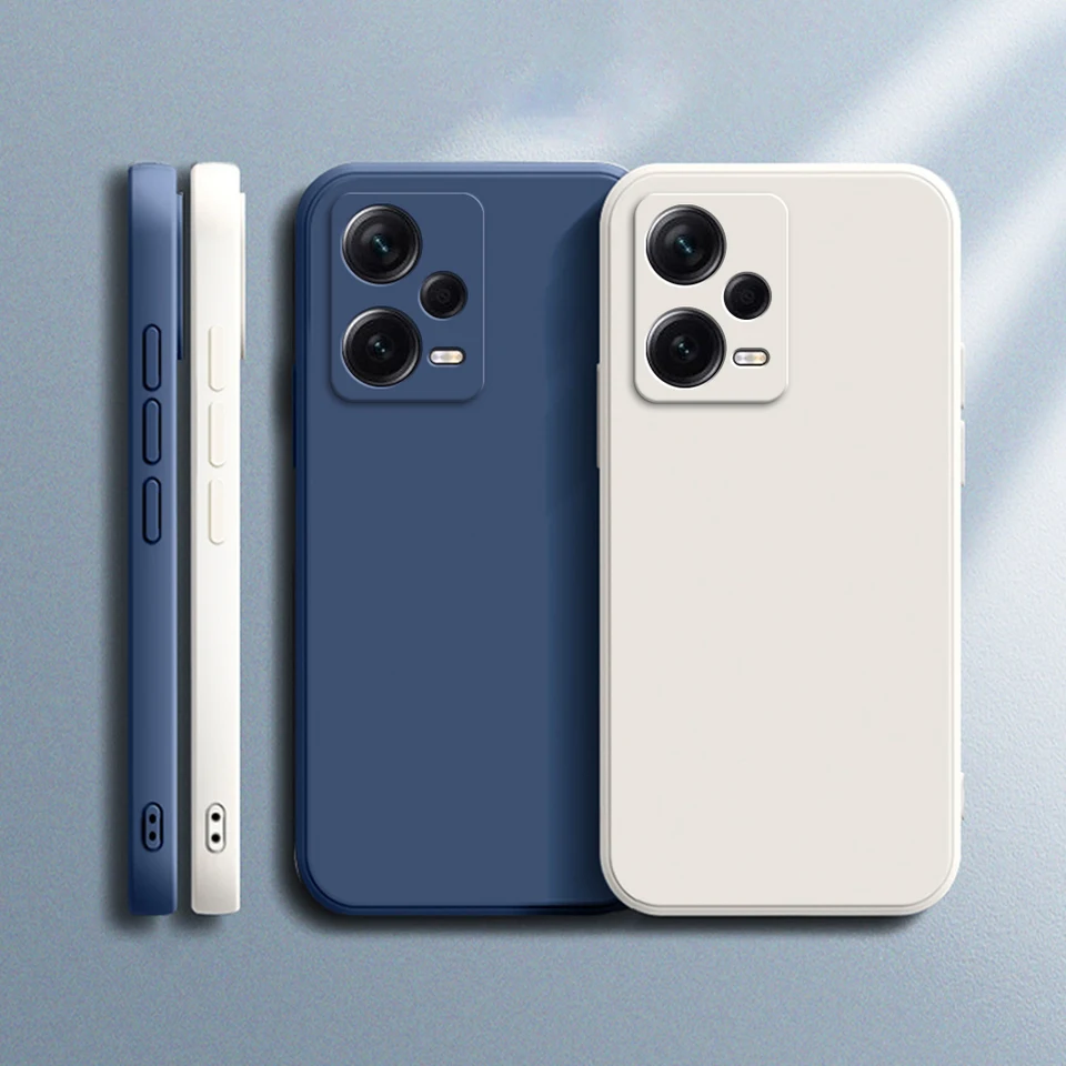 Štvorcový matný silikónový prípad pre Xiaomi Redmi Note 12 Pro Plus 5G Global Soft Fundas Redmi Poznámka 12 12S 12c matné základné prípady CAQAS