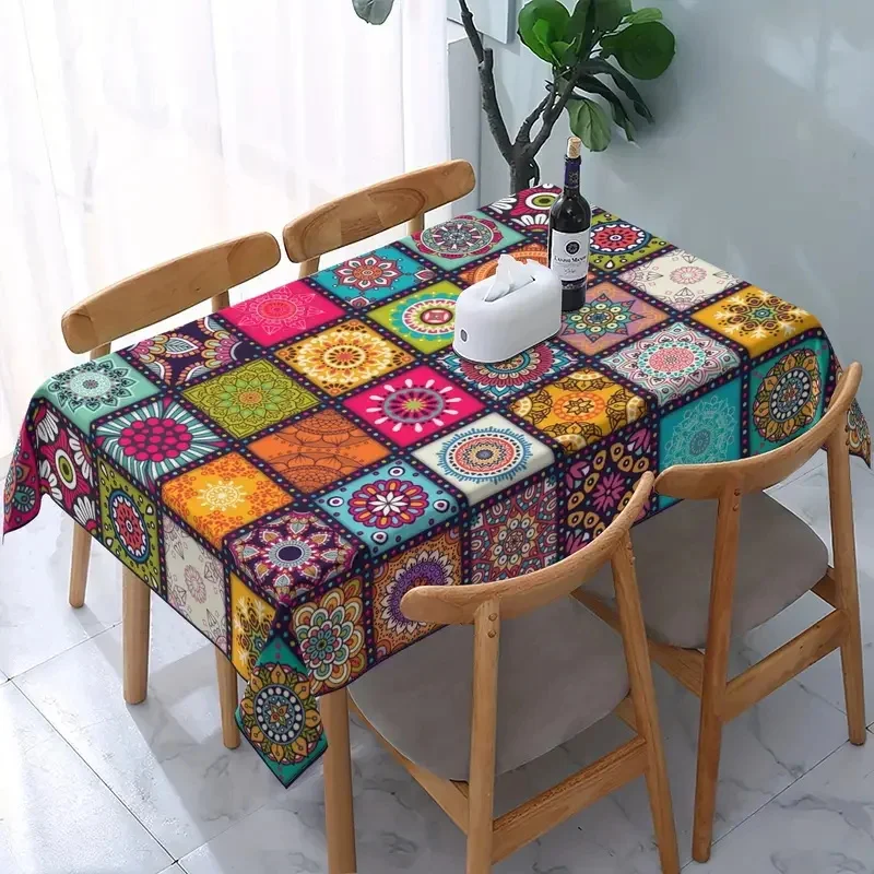 Štvorcový/obdĺžnik Bohemian Ins v štýle vodotesný obrus MANDALA MANDALA BUSKLOWS