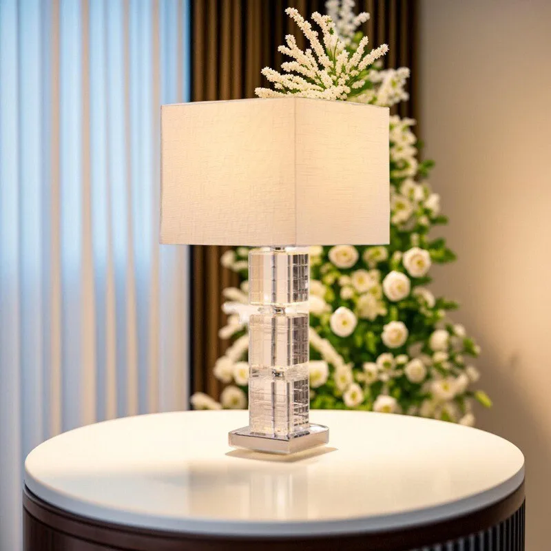 Štvorec K9 Crystal Table Lamp v obývacej izbe nočná lampa v spálni hotelová klubová izba dekoratívna stolová lampa