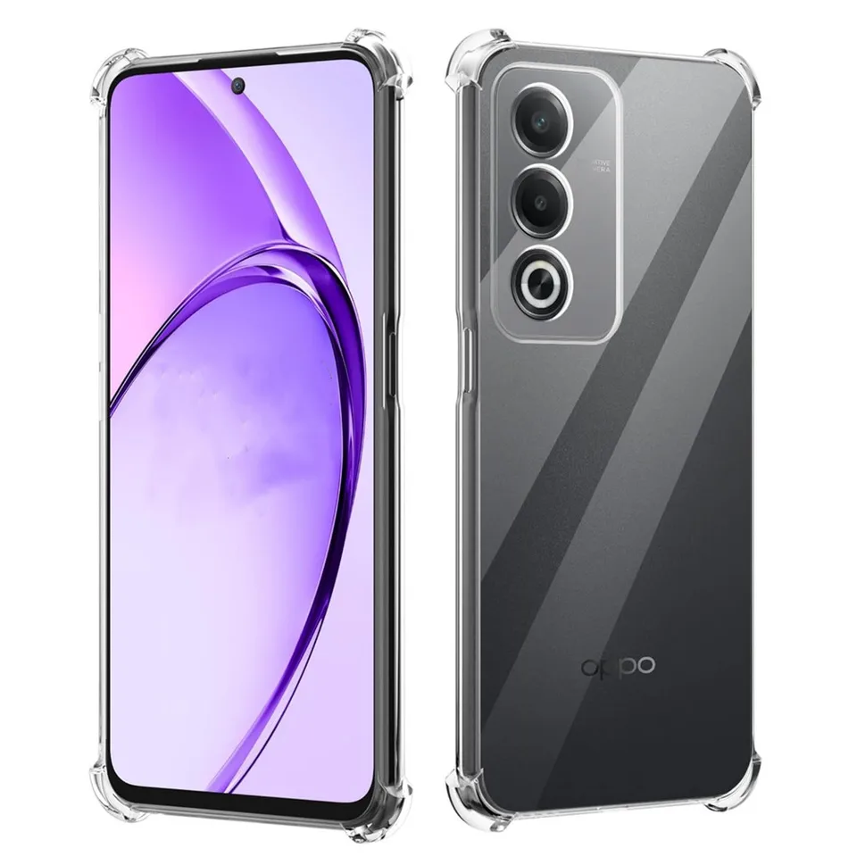 Štyri koneri proti nárazovému prípadu TPU pre OPPO A80 5G A40 A40M A60 A3 PRO 5G A3X Protective Cover Clear Capa Fundas Coque Coque