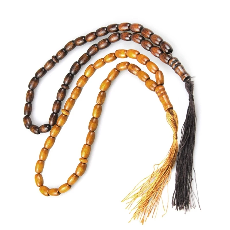 Štýlové ručne vyrábané 33 guľôčkových santalových drevín Tasbih Set Prenosné príslušenstvo pre denné nosenie dhikra a duchovná reflexia 13MC
