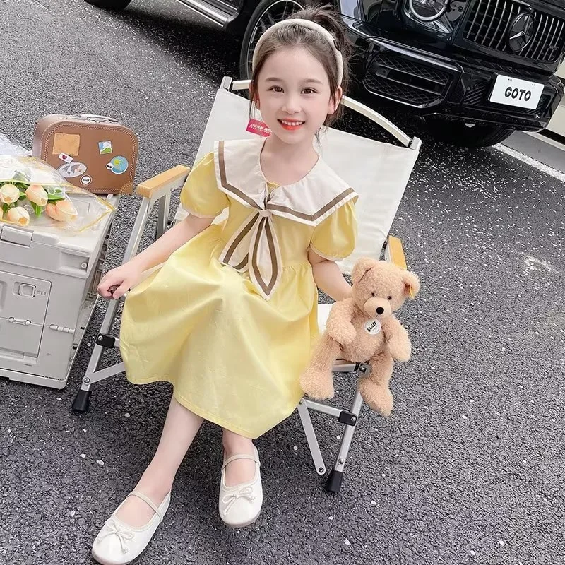 Štýlové šaty princeznej pre dievčatá Summer 2023 Nový príchod detské oblečenie Mid To Girls Party Dress