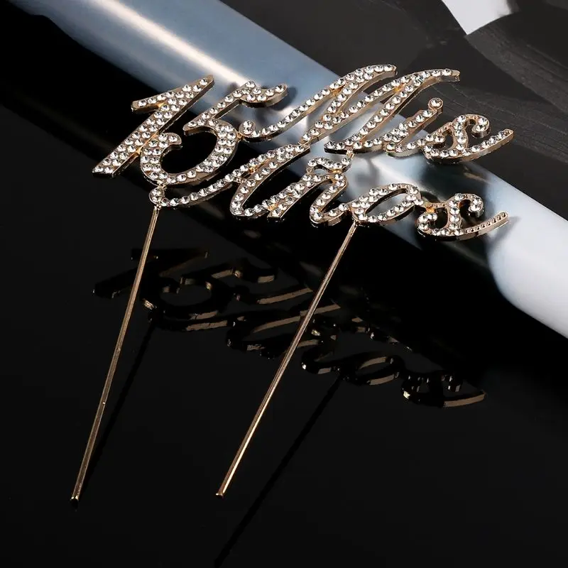 Šumivé bling číslo 15 mis anos písmen