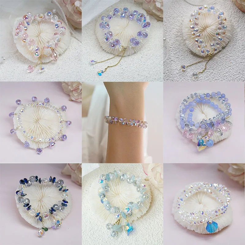 Šumivé ~ Super lesklé kryštálové série náramok Super Fairy Color Color Smienok Náramok