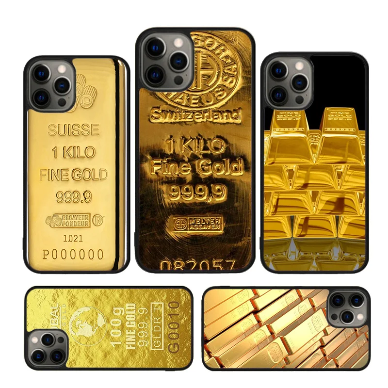 Švajčiarsko Fine Gold Telefón puzdro pre iPhone 16 15 14 xr xs 11 12 Mini 13 Pro Max Plus Cover Shell Coque