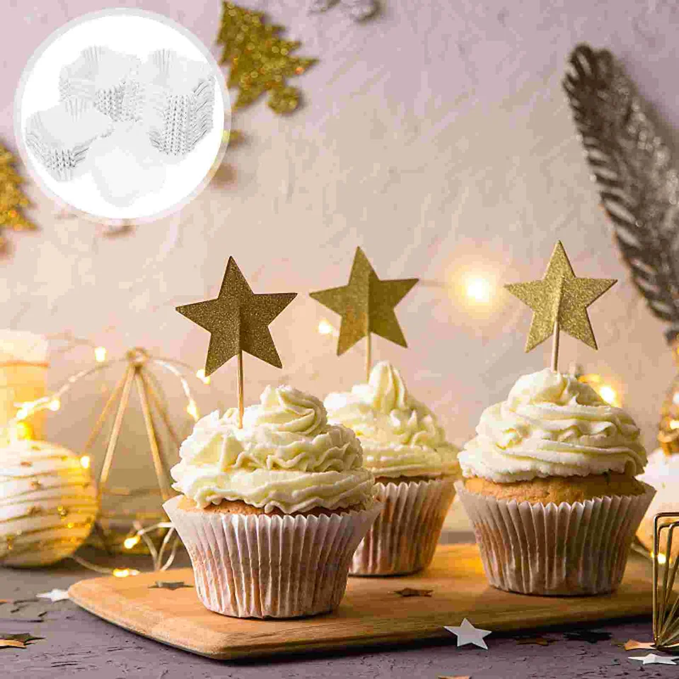 Šálky koláčov muffin cupcake vložky na pečenie prázdnych papierov večierok veľkých držiakov stohovateľné