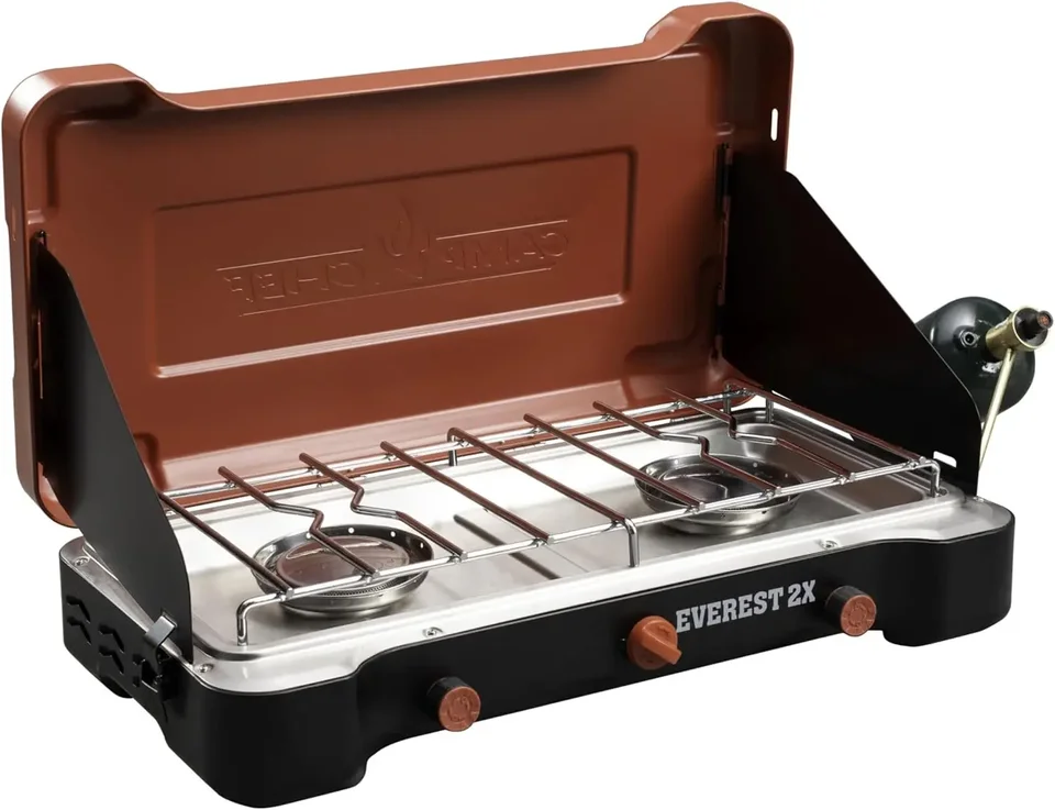 Šéfkuchár Mountain Series Everest 2x High -Produping Burner Camp Camp Camp Camp Dvojnásobné ako prenosné varenie v čelnom skle