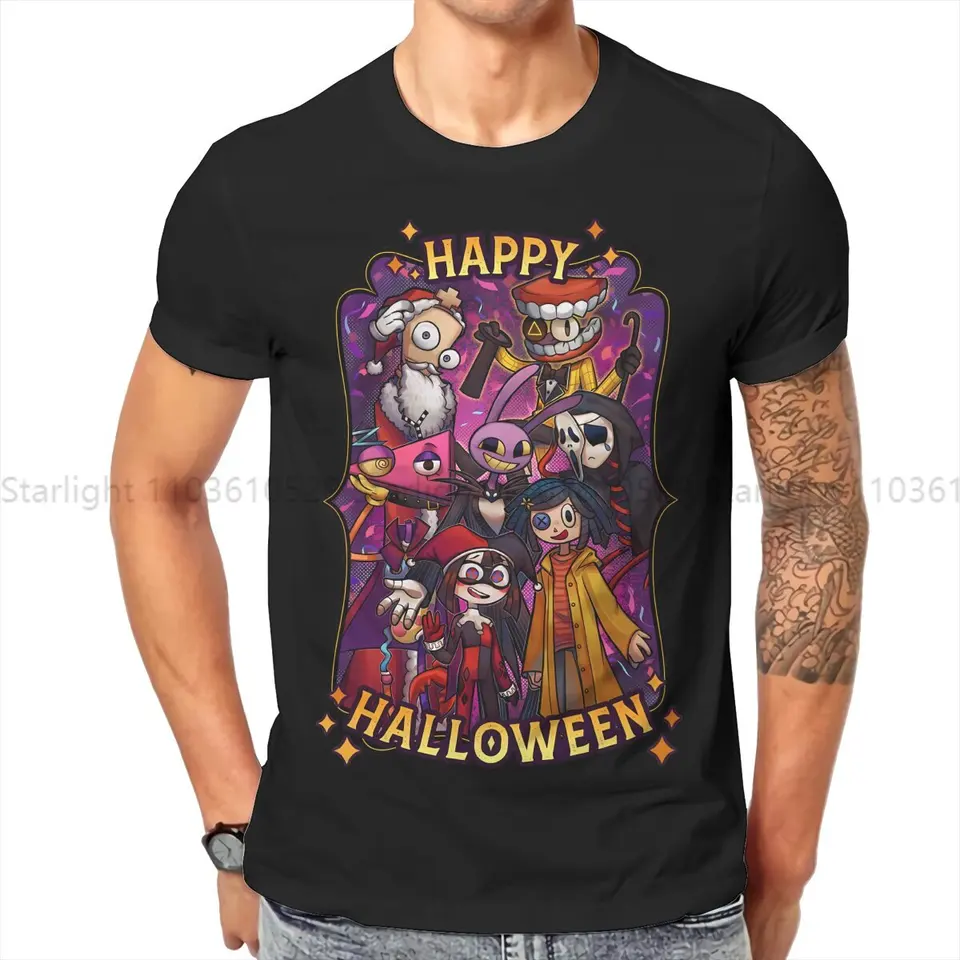 Šťastné Halloween Špeciálne tričko Úžasné digitálne cirkusové voľný čas Tričko letné tričko pre mužov Ženy