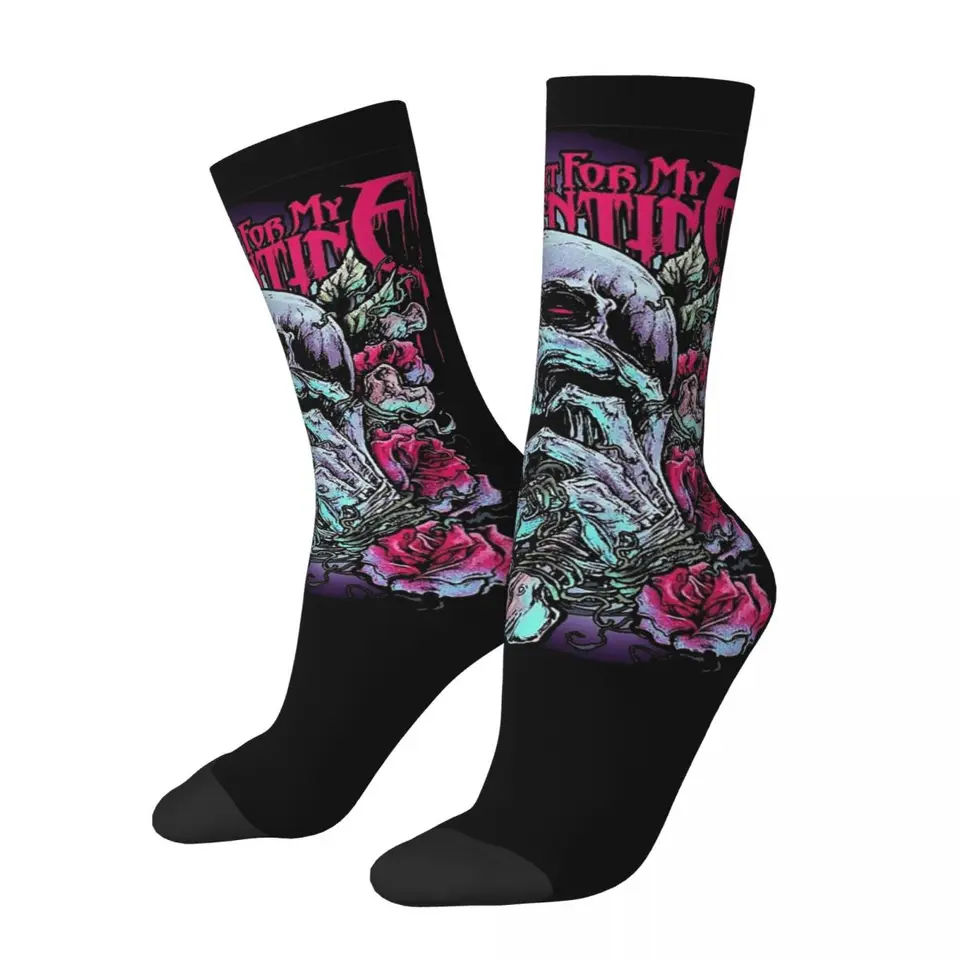 Šťastní muži ponožky Harajuku guľka pre moju valentínsku hudbu ponožky Skull metalová skateboard žien ponožky jar leta jesenná zima