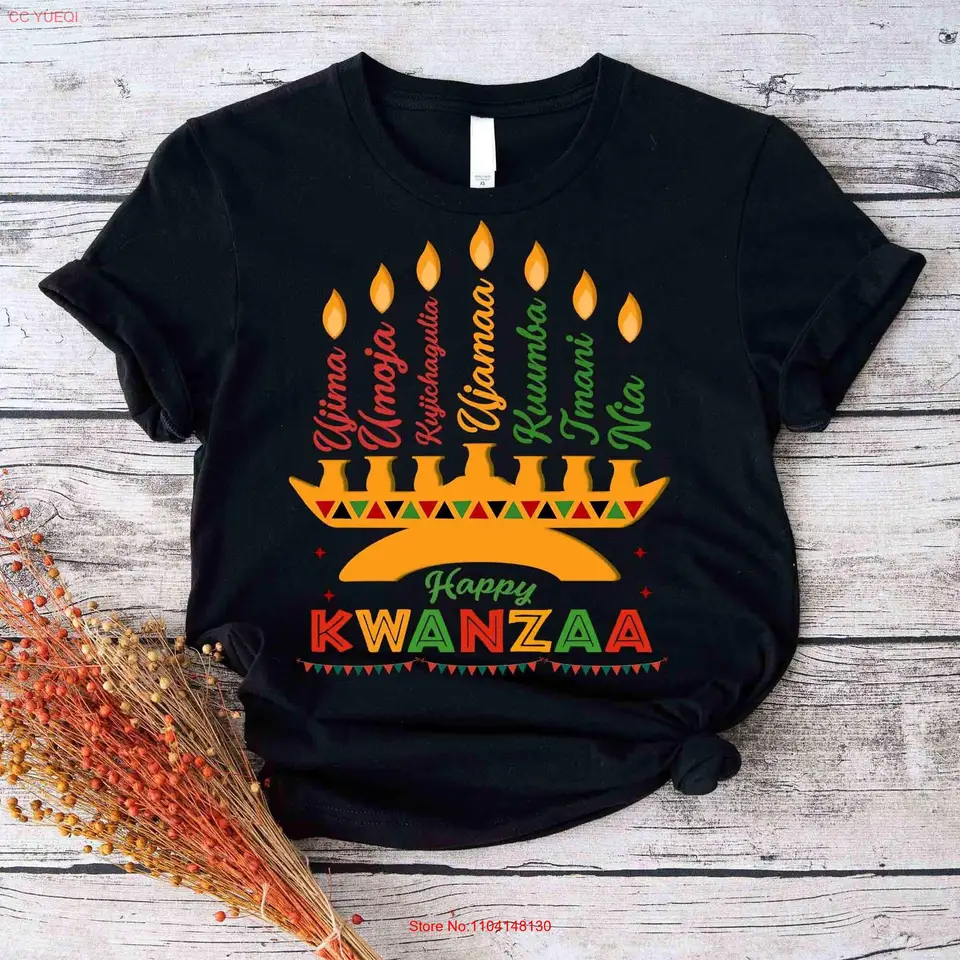 Šťastný kwanzaa bubon kinara sedem sviečok Africa oslava Tieň