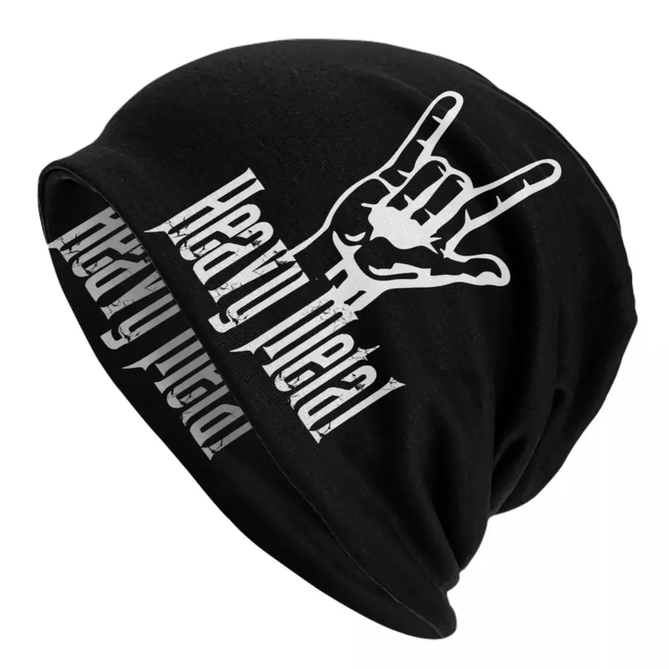 Ťažké rock n roll lebky čiapky čiapky Men ženy unisex streetwear zimné teplé pletené klobúky dospelé klobúky kapoty