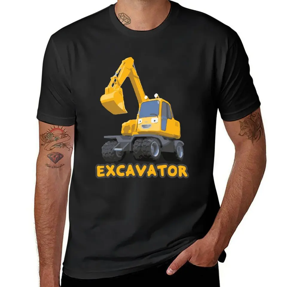 Ťažký vozidlo Poco The Excavator Tayo Little City Bus Tričko potné vinobranie tričko muži