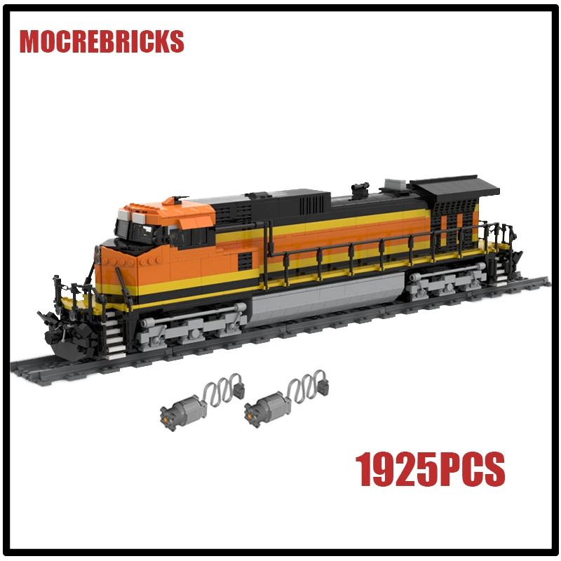 Železničný vlak GE Dash 9-44CW MOC BUDOVANÉ BLAKY BLOKY DIESEL-ELECTICKÁ LOCOMOTIVE MODEL