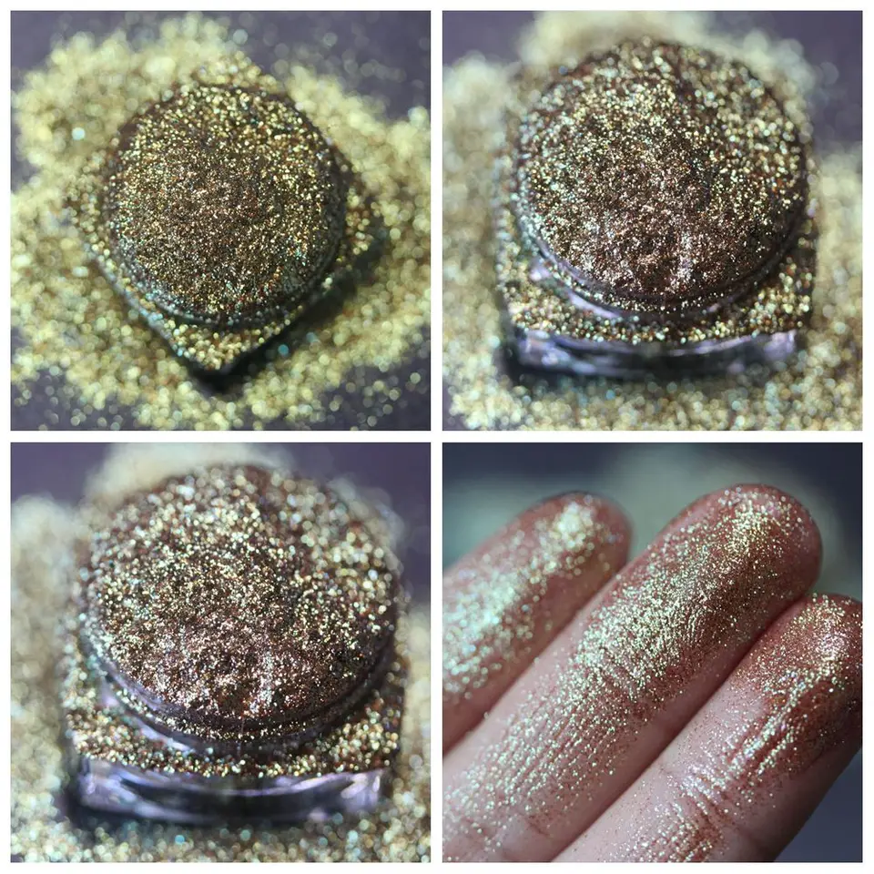 Železná červená farebná perlová chameleón Práškové trblietavé zrkadlo Pigment na nechty Art laser remese