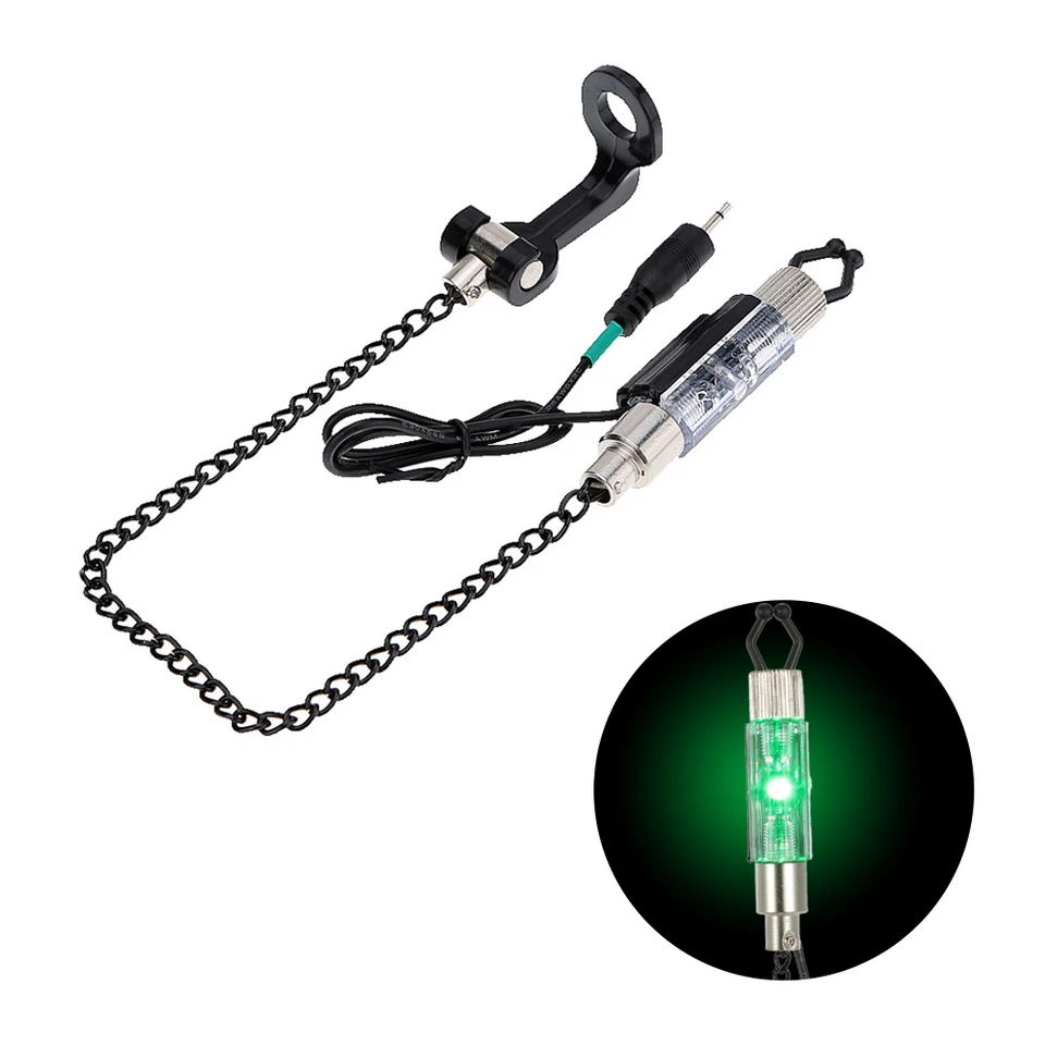 Železné rybárske sústo alarmové reťazce Swinger Swinger LED osvetlené indikátor Abs a železo 23 cm / 9.1in štandardná 2,5 mm zástrčka