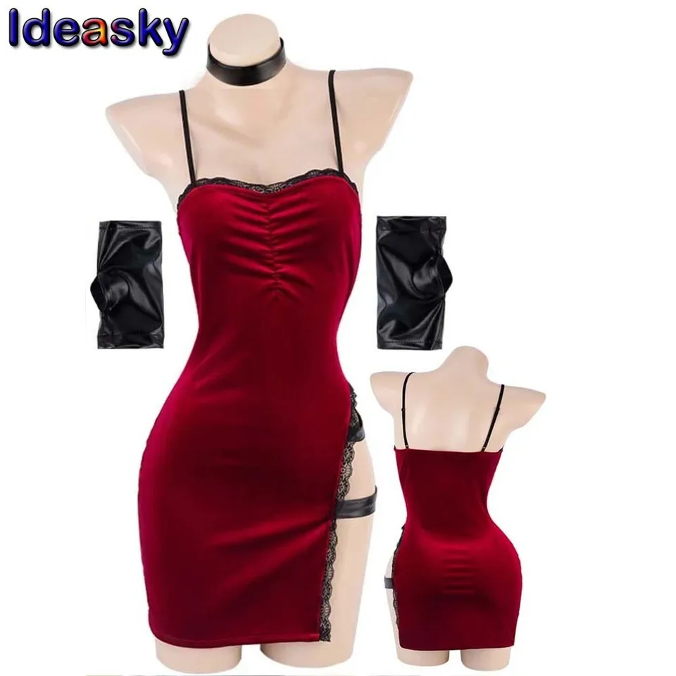 Žena 4 Ada Wong Cosplay kostýmy Zlé šaty oblečenie Fantasia Halloween Karneval Presporiadanie dospelých dievčat dievčatá cheongsam cos