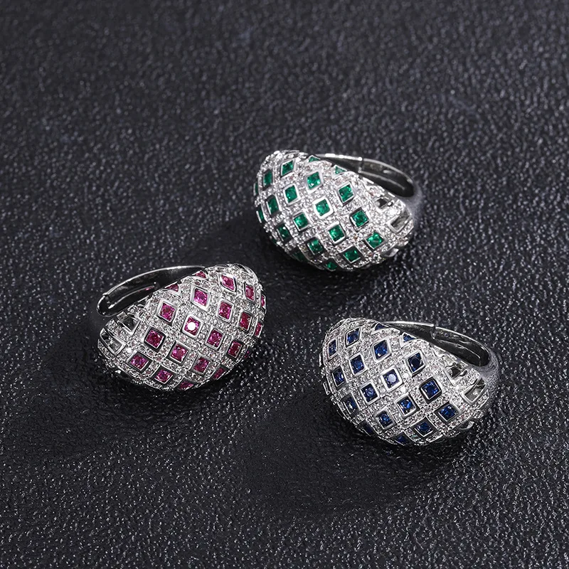 Žena gotické zásnubné kĺby vintage originálne 925 Sterling Silver Rings Nastaviteľný priateľ Darček Lord of the Cubic Zirconia