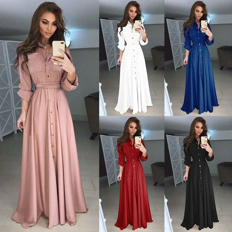 Žena Ramadan Eid Kaftan Abaya Dubaj Turecko moslimské dlhé košele šaty Mubarak Islamské oblečenie Abayas pre ženy masívne gombíky Maxi