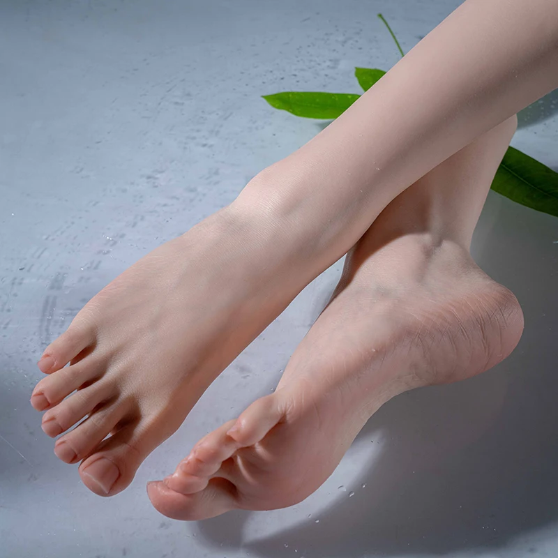 Žena silikónový model Model Lively nohy falošný nechtový umenie umelé fetišové nohy topánky šperky displej rekvizí
