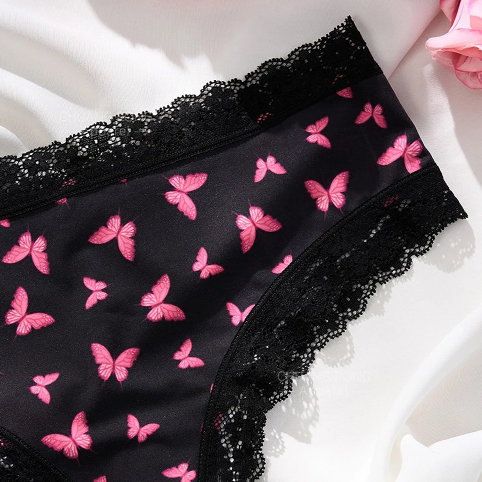 Žena spodná bielizeň motýľa tlač Underwear Butterfly Print Lingerie úplne nový vzor motýľa denné opotrebenie domáceho oblečenia