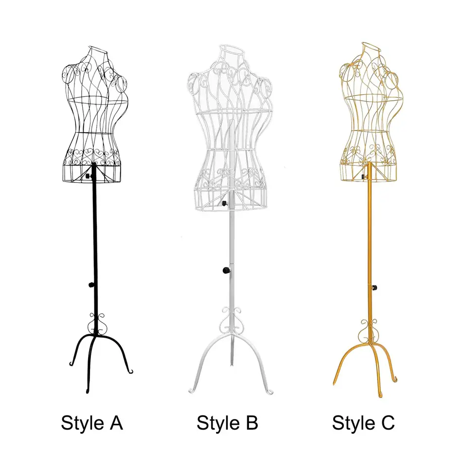 Ženská figurína nastaviteľná výška so stabilným základným kovovým kovovým šatám Torso Forma for Tailor Photography