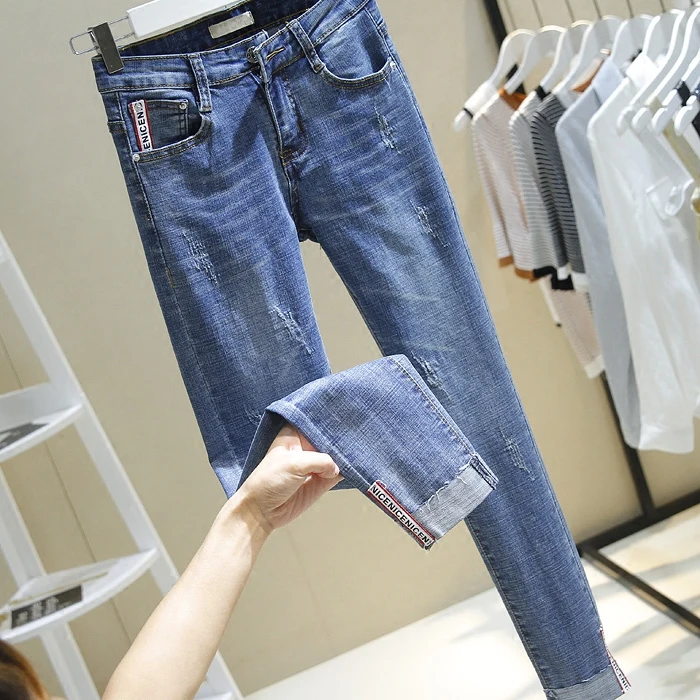 Ženské džínsy nohavice Dámske džínsy s vysokým pásom Skinny nohavice natiahnite dámske oblečenie pantalony vaqueros mjer