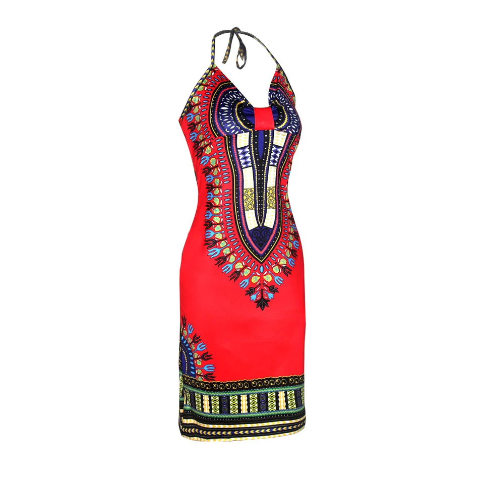 Ženy Africké oblečenie pre sexy tesné národné ľudové totem vysoké elastické dashiki tlačené balenie bedrového popruhového oblečenia