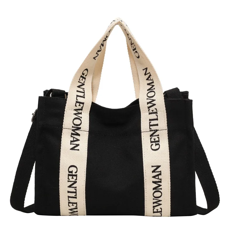 Ženy Canvas Messenger Bag 2023 Nové mládežnícke dámy módne ramenné tašky Študentka Veľká kapacita Žena Crossbody Bags