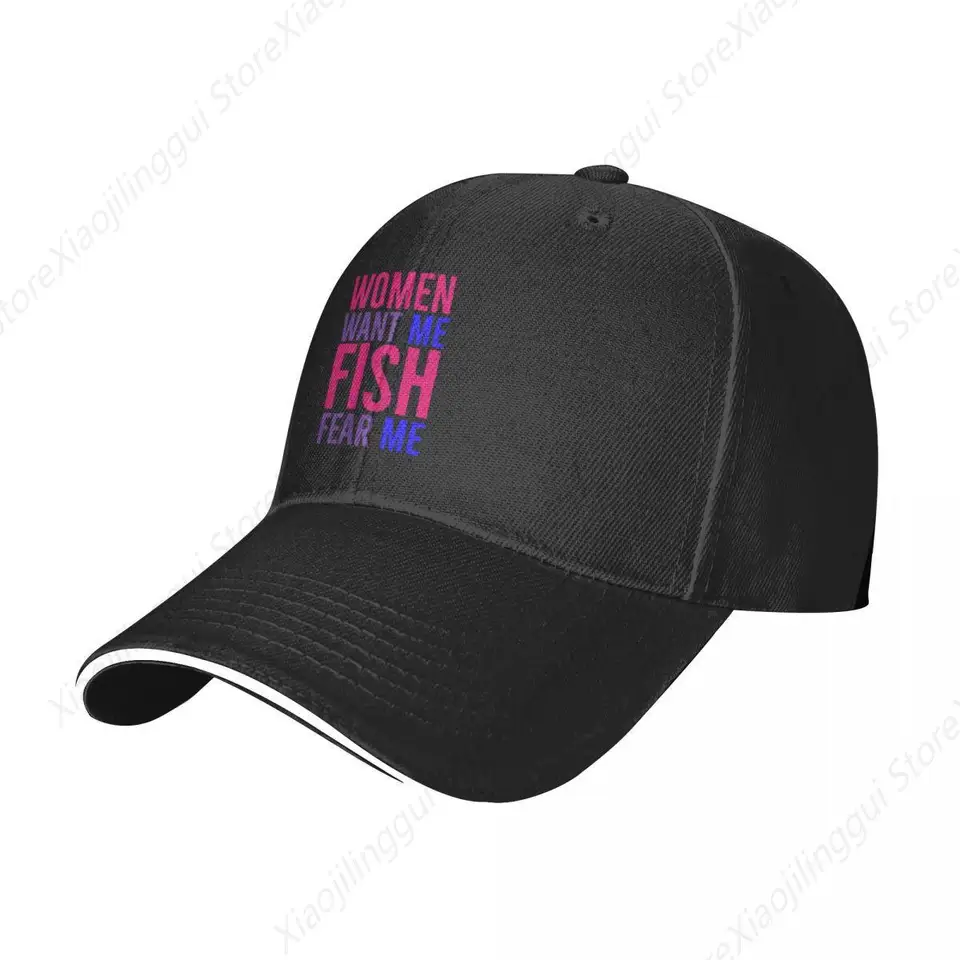 Ženy chcú, aby sa ryby Fache Me - Bisexual Pride Baseball Cap Beach Outing Luxury Brand Funny Hat Dámska plážová priezor pánsky