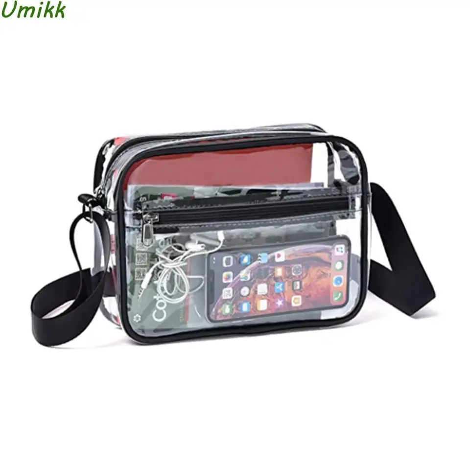 Ženy Clear Crossbody Bag Summer PVC Transparentné denné tašky