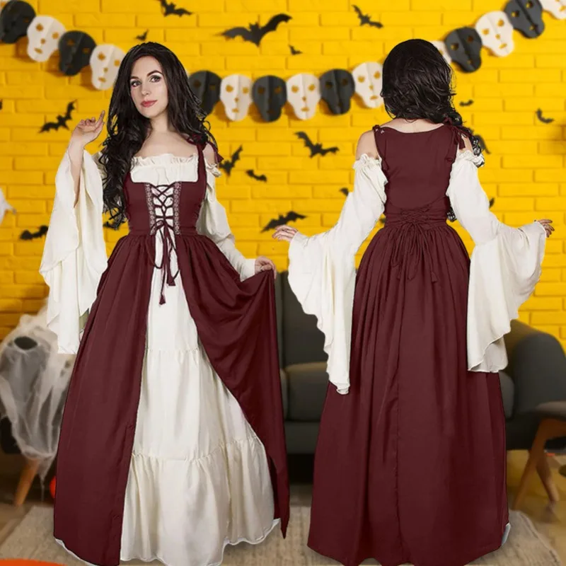 Ženy Cosplay Stredoveké šaty Vintage Performance Pirátsky kostým írske šaty na tanečné večierky Proms Outfit
