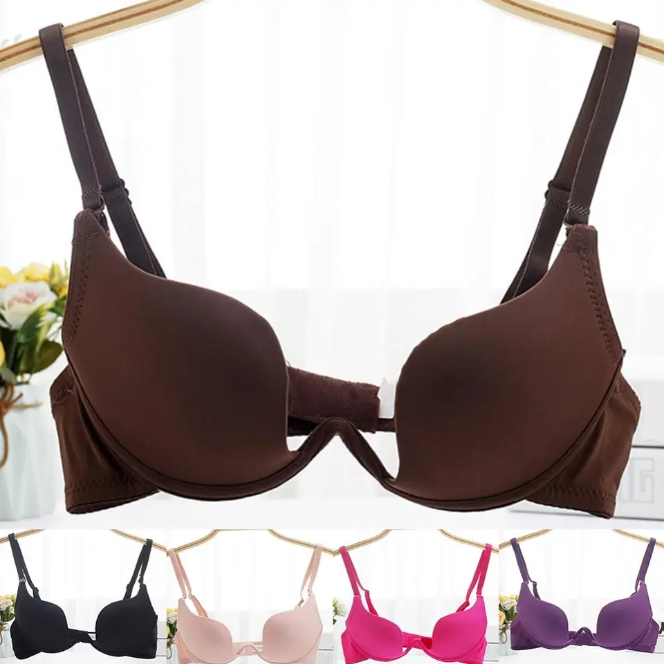 Ženy dievča sexy spodná bielizeň Žiadny oceľový prsteň pätná farba čalúnená podprsenka Pohodlná podpora push-up podprsenka Ženy Beauty Back podprsenka