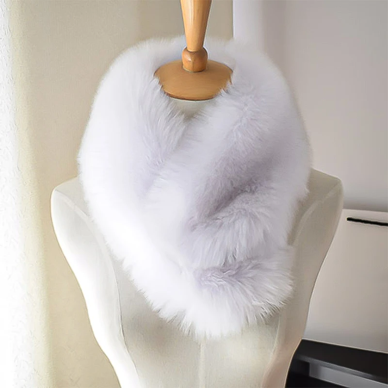 Ženy faux líšky kožušinové šatky Furry kožušinový golier pre zimný kabát s kabátom kožušina dekor s kožušinami Parkas Parkas Coat Cool Collar Sápky
