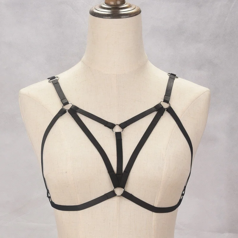 Ženy fetiš Wear Cage podprsenka harajuku gotický postroj tela sexy spodná bielizeň plodina Top postroj klietka podprsenka
