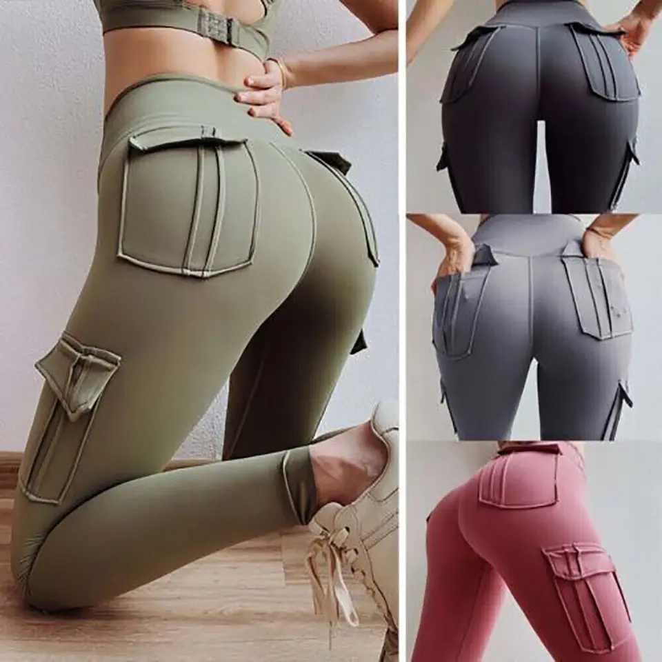 Ženy jogy fitness nohavice s vysokým pásom pri zdvíhaní bedrového zdvíhania Strúhne športy bežec