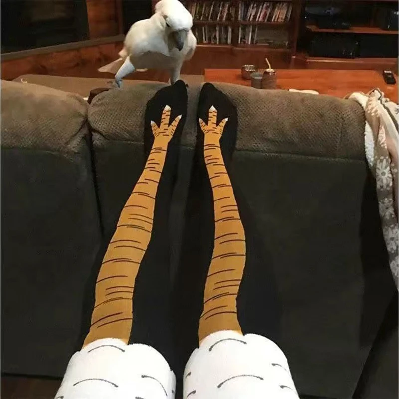 Ženy kuracie labky ponožky anime kuracie pazúry dlhé ponožky roztomilé vtipné telocvične na sebe kostýmy Halloween Party