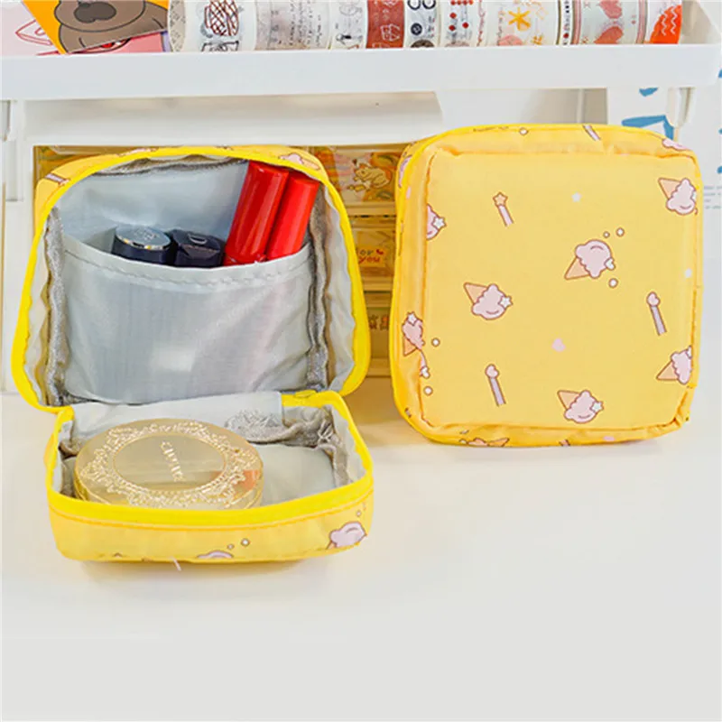 Ženy malá kozmetická taška sada zips girls Mini sanitárne obrúsky make -up rúžové tašky cestovné slúchadlá Organizátor Coin Organizátor vrecká