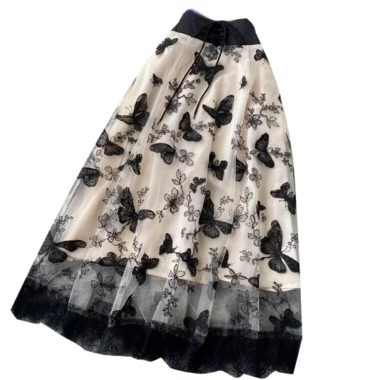 Ženy motýľové sukne Lady Mesh sukňa