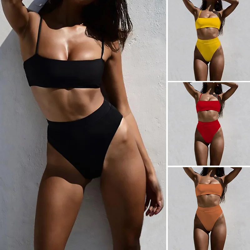 Ženy plavky push Up Brazílske plavky Mujer Biquinisexy Bikini Sada vysoký pás Bikinis na plavky na plážové bikiny pre ženy