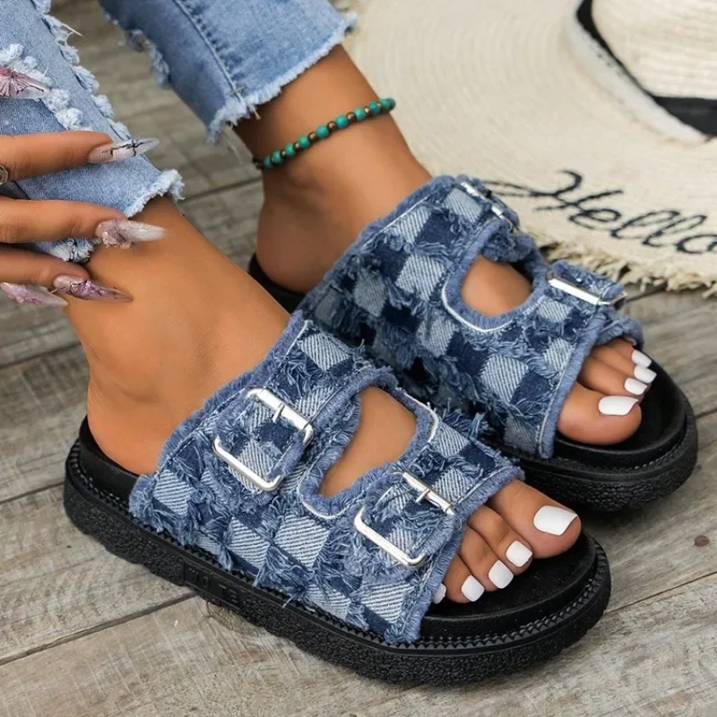 Ženy PLIPPERS Summer HORK PREDAJ Gladiátor Pláž pláž pláž ploché chôdza sandále Platforma Slingback Slides Women Zapatos de Mujer
