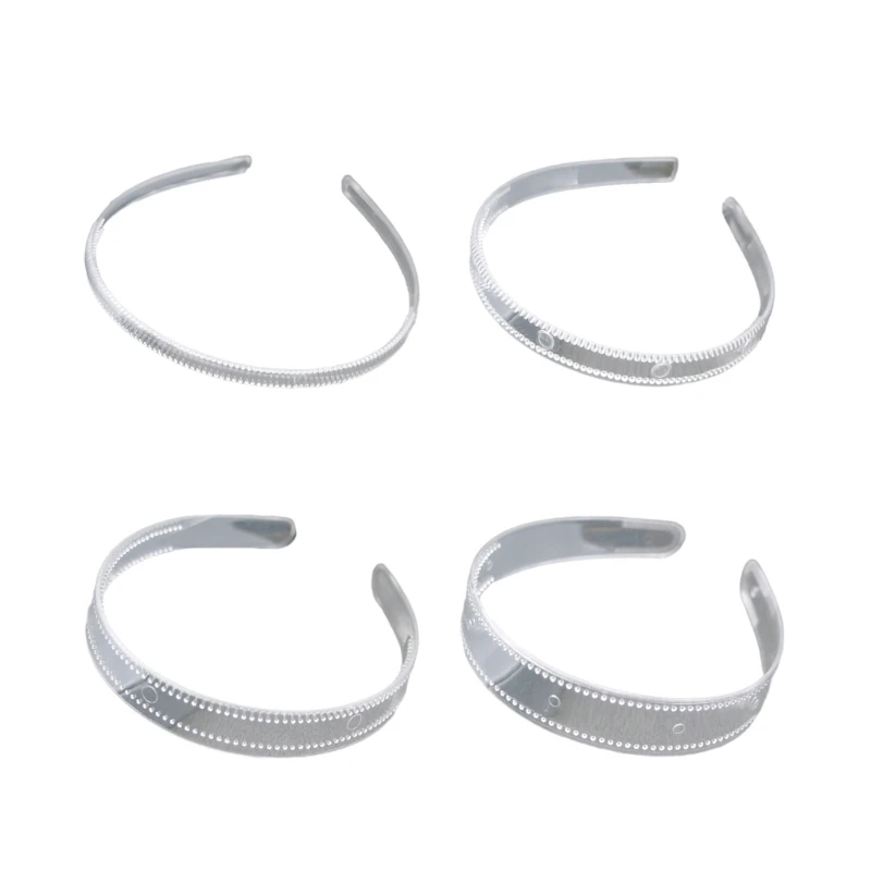 Ženy Priehľadné obyčajné široké/tenké čelenky nevesta zubné vlasové obruč 8 mm/12 mm/20 mm/25 mm číry plastový vlasový pásik Denné opotrebenie