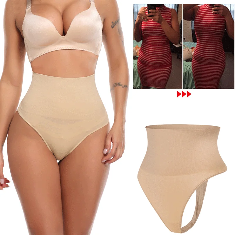 Ženy pás Cincher Thong Panty Shaper High Pase Brutc Control nohavičky Zúrite spodnú bielizeň spodná bielizeň
