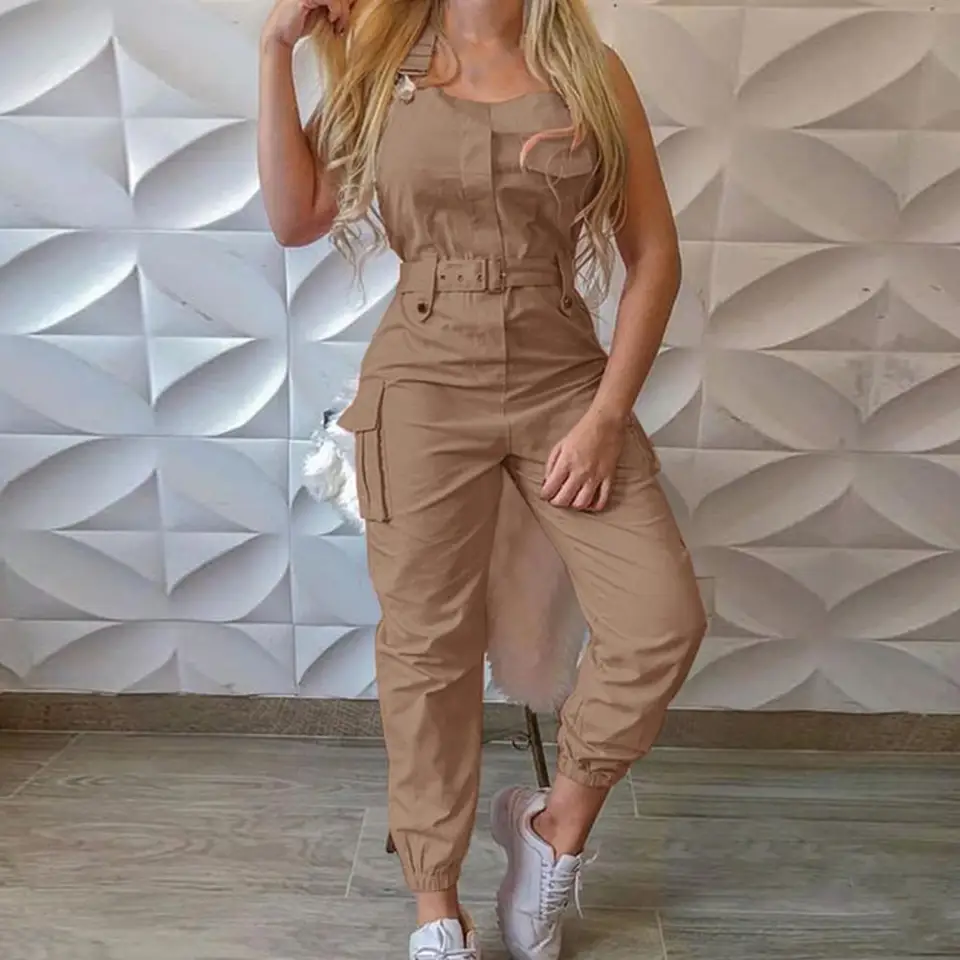 Ženy Romper 5 farieb Ženy kombinézy členok členok Banded bez rukávov Bodycon Halter Shipsuit Romper Casuals Consumets Cances