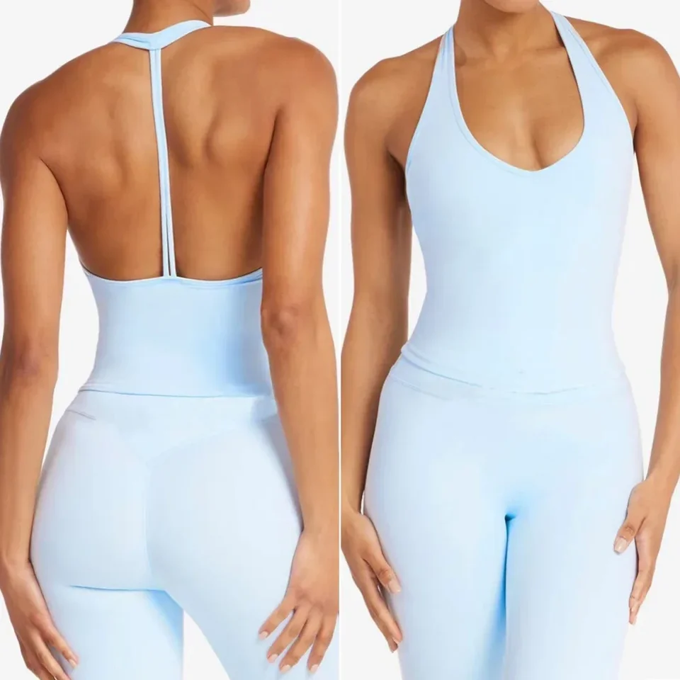 Ženy Sexy ohláňací ohrievač fitness Noste jogu vestu s hrudnou podložkou Športové podprsenky športové šortky jogy fitness odev