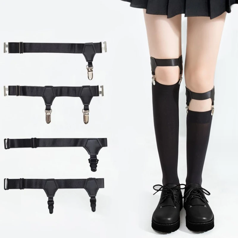 Ženy Sexy punk goth Pu kožené elastické podväzky na nohy stehenný prsteň oblečenie príslušenstvo nohy podväzky Sexy pančuchy podväzky