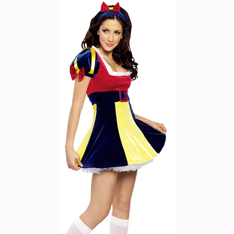 Ženy sexy snehobiele šaty Cosplay kostým dospelých karikatúra princezná narodeninová oslava outfit outfit Carnival Halloween Fancy Party šaty
