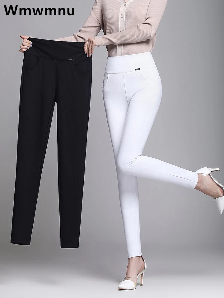 Ženy Slim High Wasit Pencil Pants Kórejské príležitostné veľké veľkosti