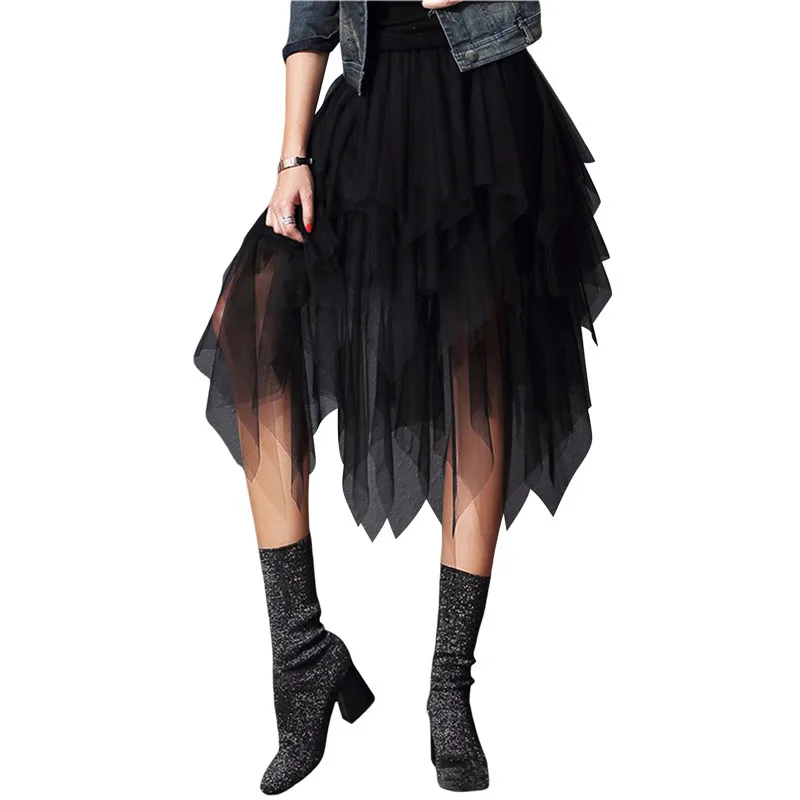 Ženy TUTU Tulle Sukňa Elegantné vysoké pásové sieťoviny vrstvené napoly sukňu krátke promarity Midi sukňa pre letnú Fairycore y2k