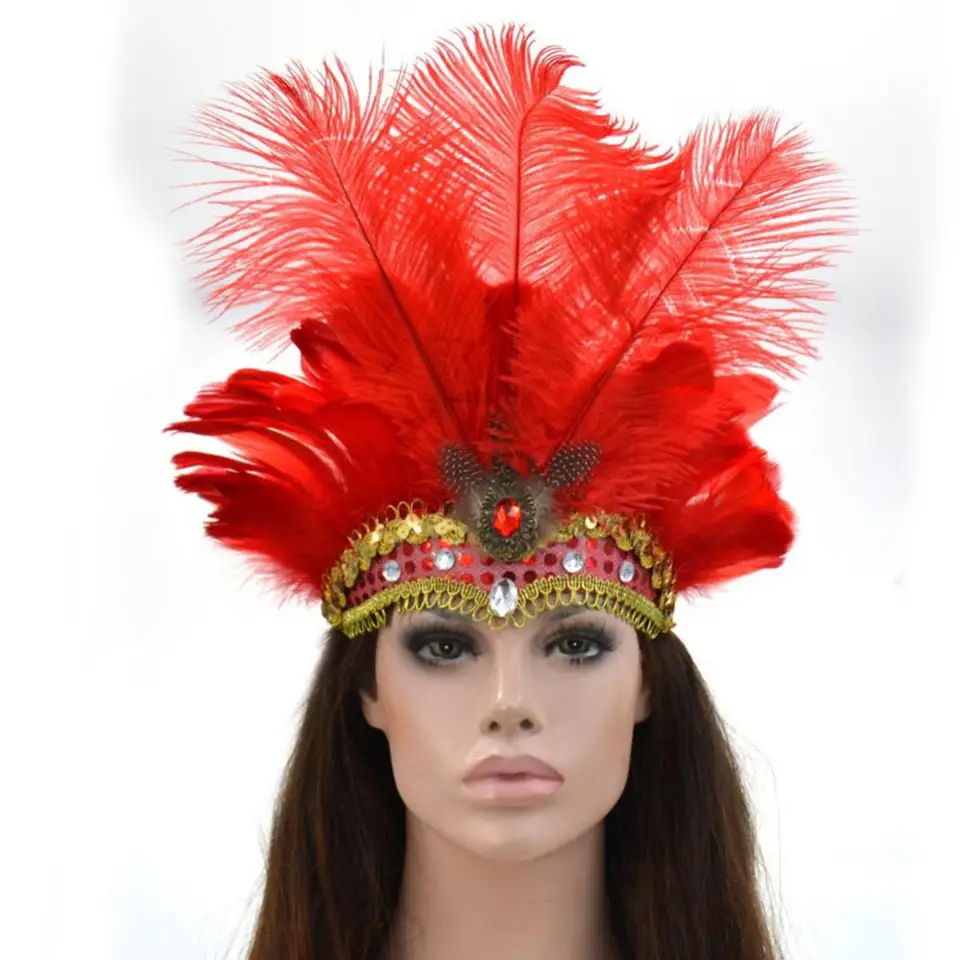 Ženy Vintage Feather Headband biely kamienok kovový reťazec 20. rokov Vintage Gatsby Party Cherak pre párty karnevalové doplnky