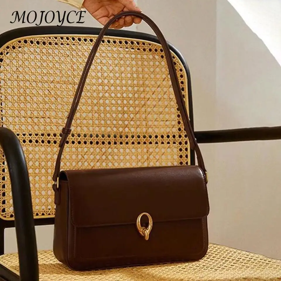 Ženy vintage tote taška luxusná vegánska kožená klapka na plece s vlastným zlatým hardvérom na každodenné použitie